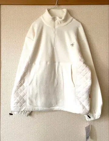 새상품 5999엔 Java 플리스 넉넉한 빅 하프 지퍼 트레이닝복 L