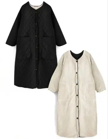 퀼팅 x 보아 리버서블 코트 블랙/화이트