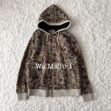 와마토이 집업 후드티 L 꽃무늬 보아 속기모 멀티 컬러 가을/겨울