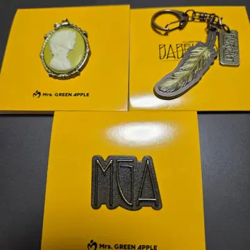 Mrs. GREEN APPLE 바벨 키링 B 카메오 A 핀즈 A