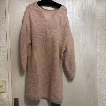 SNIDEL 스나이델 라쿤 미니 니트 원피스 2023AW 핑크