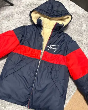 타미힐피거 진스 리버서블 보아 다운 자켓