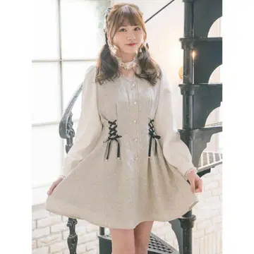 ROJITA 초커넥 썸머 트위드 원피스