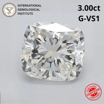3.00ct G-VS1 쿠션컷 라보그로운 다이아몬드