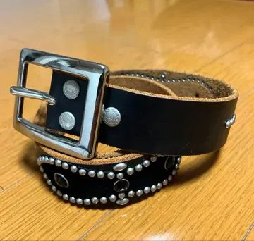 varosh 스터드 벨트 가죽 블랙 Y2K vanquish