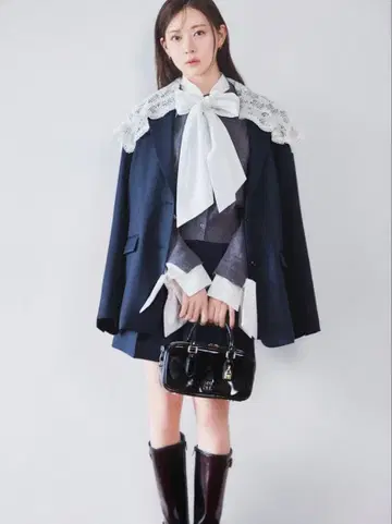 SNIDEL 레이스 스칼라 테일러드 자켓