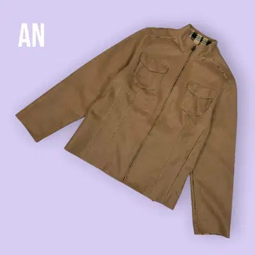 an 베이지 풀 집업 자켓 하이넥 사이즈 42 S-1004