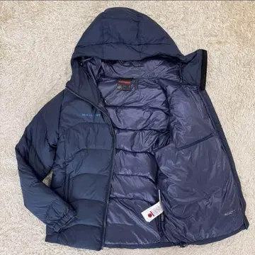 MAMMUT 후드 부착 다운 자켓 네이비