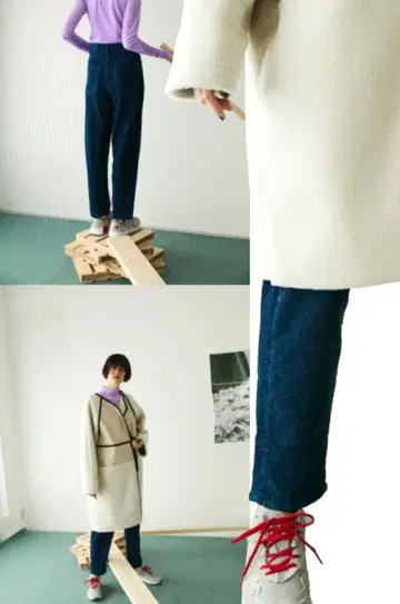 나곤스탠스 코듀로이 팬츠 블루