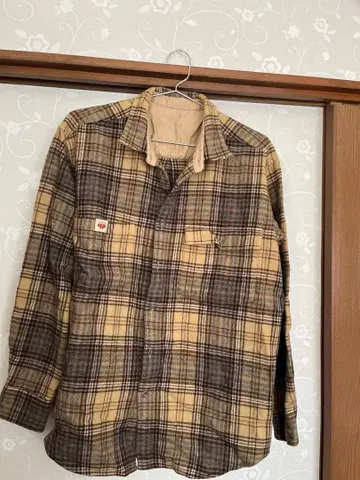 파파스 플란넬 체크 무늬 긴팔 셔츠