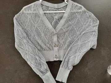 SNIDEL 리본 비쥬 버튼 가디건