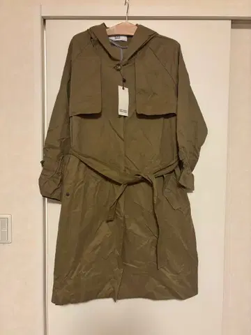 Z1975 DENIM 카키 후드 부착 트렌치코트 M