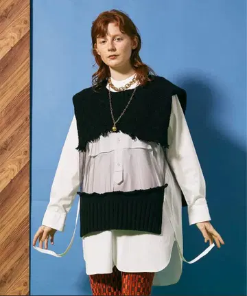 MAISON SPECIAL 2way 스트레인지 니트 베스트