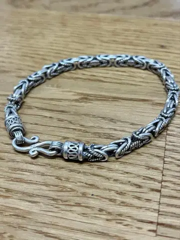 실버 팔찌 비잔틴 체인