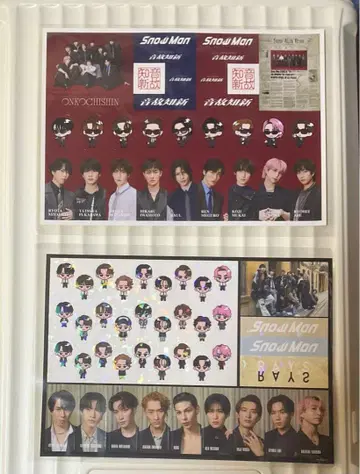 2종 스티커 RAYS 온고지신 Snow Man SnowMan