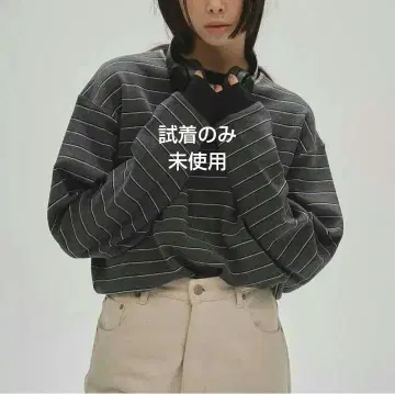 todayful Border Long T-shirts 그레이