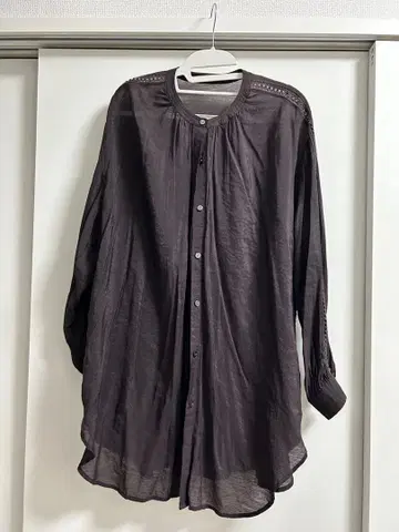 KBF 긴팔 브라운 시어 셔츠