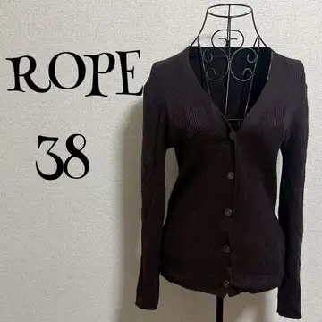 ROPE/로페/블랙/ 가디건/ 38/리브 니트