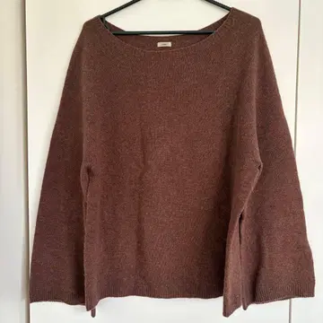 IENA 울 100% 브라운 니트 스웨터