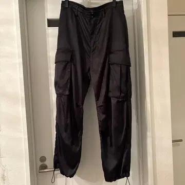 HARE 새틴 카고 팬츠 블랙 FREE 사이즈