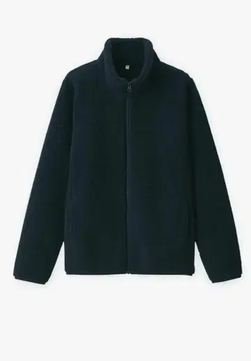 MUJI 다크 네이비 보아 플리스 자켓