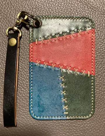 가죽 패치워크 카드 케이스