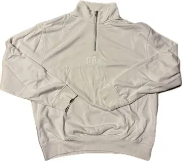 GAP 하프 지퍼 맨투맨 M 화이트