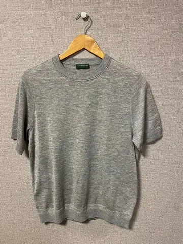 그레이 반팔 니트 스웨터 S