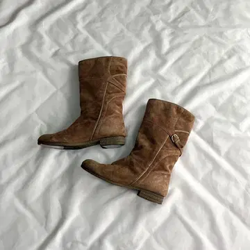 90s vintage 퍼 스웨이드 부츠 y2k grange