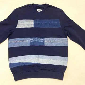 Desigual 데님 패치워크 맨투맨 L