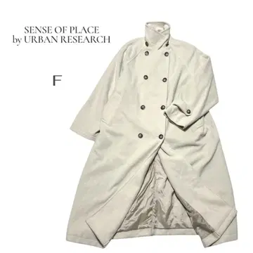 SENSE OF PLACE 아이보리 더블 브레스트 롱 코트 F