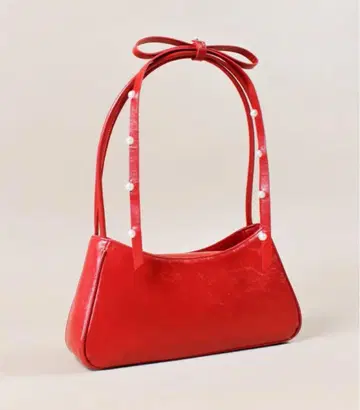 Casselini 캐세리니 어깨 리본 에나멜 백 레드