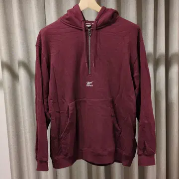 Reebok eightyone 버건디 하프 지퍼 후드티 XO