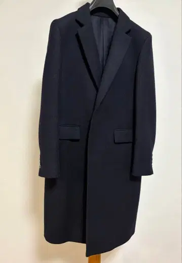 TOMORROWLAND MACPHEE 울 롱 코트 네이비 34