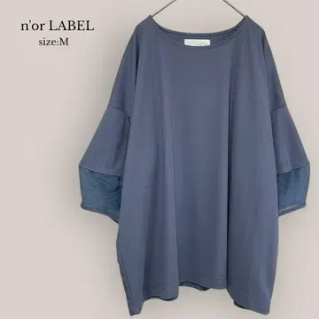 누아르 n'or LABEL 새상품급 7부 소매 티셔츠 오버 사이즈 넉넉한