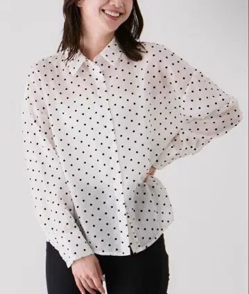Jayro 시어 도트 블라우스