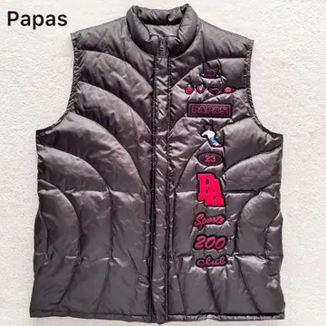 새상품급 PAPAS 파파스 다운 베스트 자켓 스노우맨 와펜