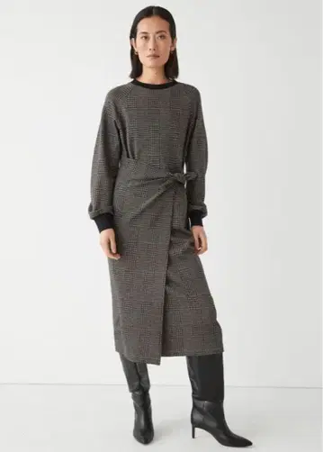 택 포함 새상품 &other stories 롱 원피스 랩 스커트풍