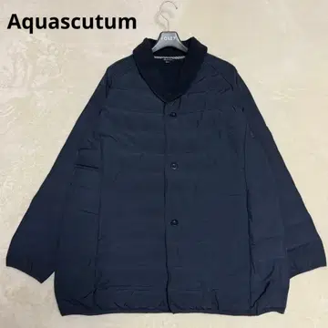 새상품급 아쿠아 스큐텀 다운 자켓 숄카라 블랙