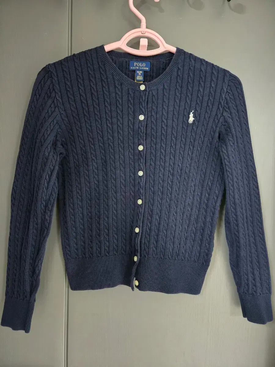 Polo Ralph Lauren navy cable knit cardigan XL(16) good condition