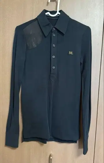 긴팔 피케 셔츠 새상품급 랄프 로렌 어깨 패치
