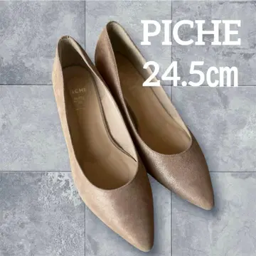 PICHE ABAHOUSE 펌프스 24.5cm 스웨이드 핑크 베이지