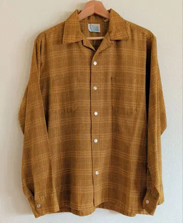 Towncraft 긴팔 레이온 혼방 오픈 카라 셔츠 M