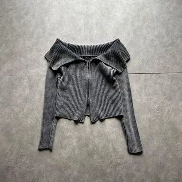 archive grunge drivers knit y2k gray