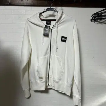 ALPHA INDUSTRIES 후드 부착 후드티 M 사이즈 화이트