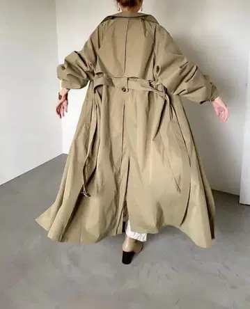 CFT. 카키 오버 사이즈 트렌치코트