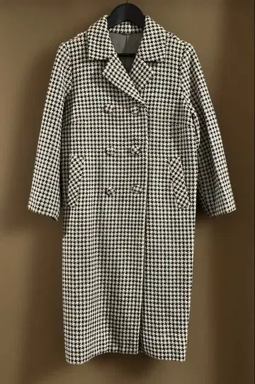 하운드투스 체크 패턴 코트 쇼와 레트로 빈티지 모던