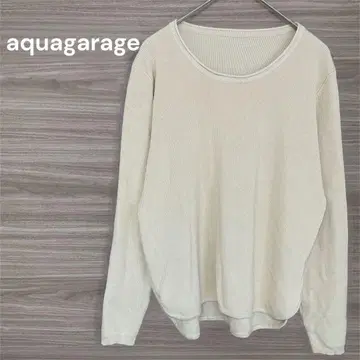 aquagarage [ F ] 아이보리 리브 니트 긴팔