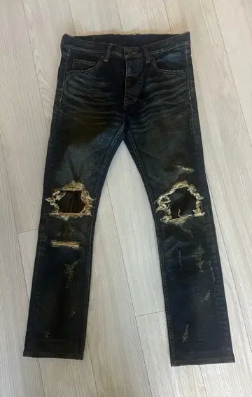 BULKASH 데미지 가공 데님 팬츠