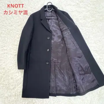 새상품급 투모로우랜드 노트 체스터 코트 블랙 멜톤 캐시미어